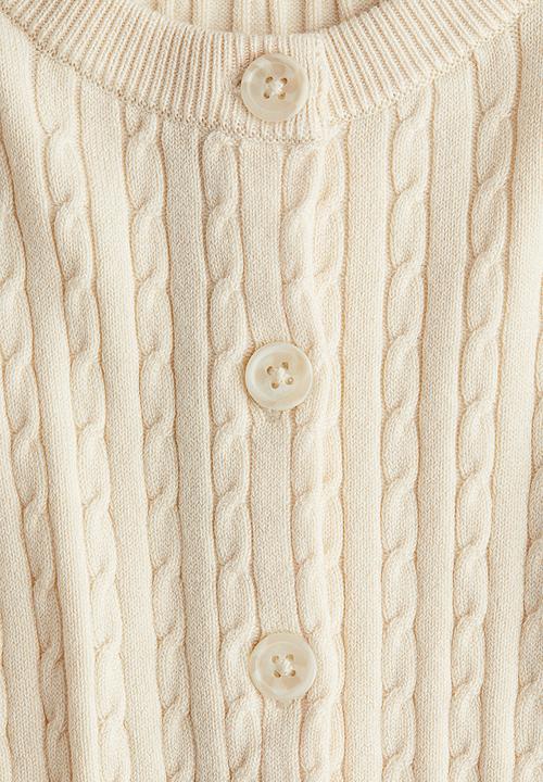 H&M - Cable-knit cardigan - light beige