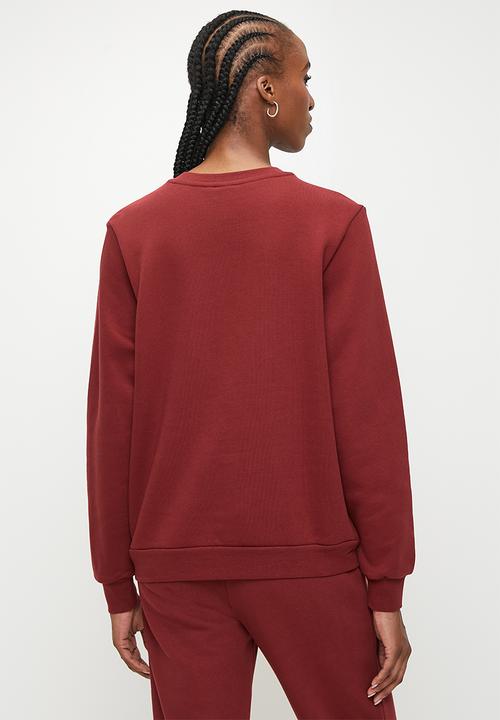 POLO - Wmn amelia long sleeve embellished sweat top - picante red	