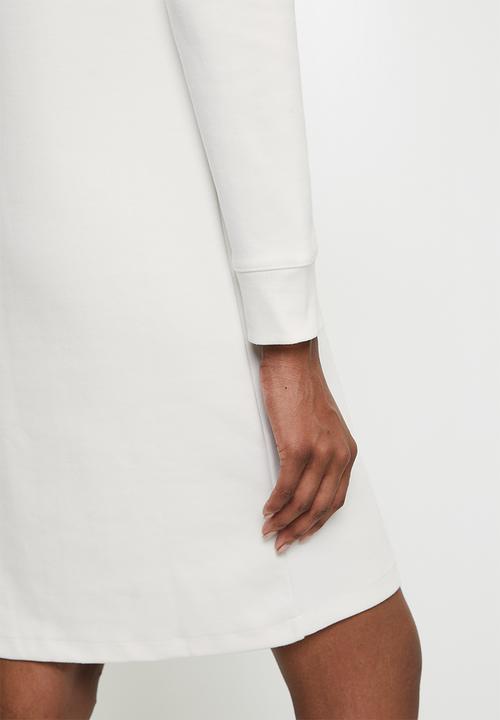 POLO - Wmn sam long sleeve v-neck dress - off white