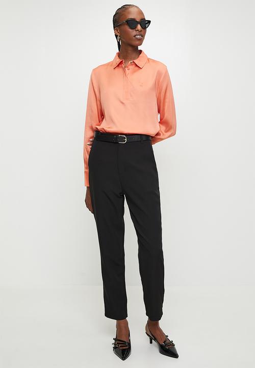 POLO - Wmn emily long sleeve blouse - clay