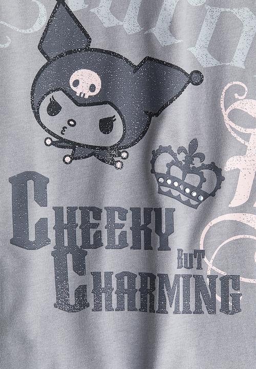 H&M - Oversized printed t-shirt - light grey kuromi