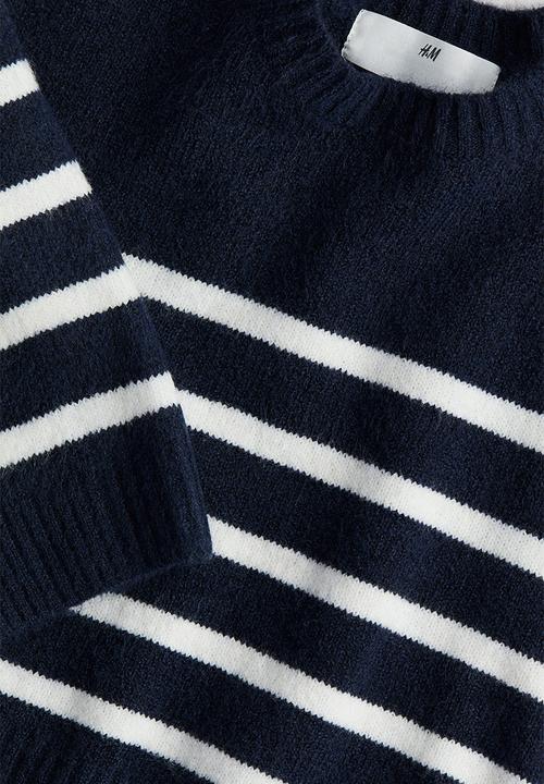 H&M - Jumper - dark blue striped