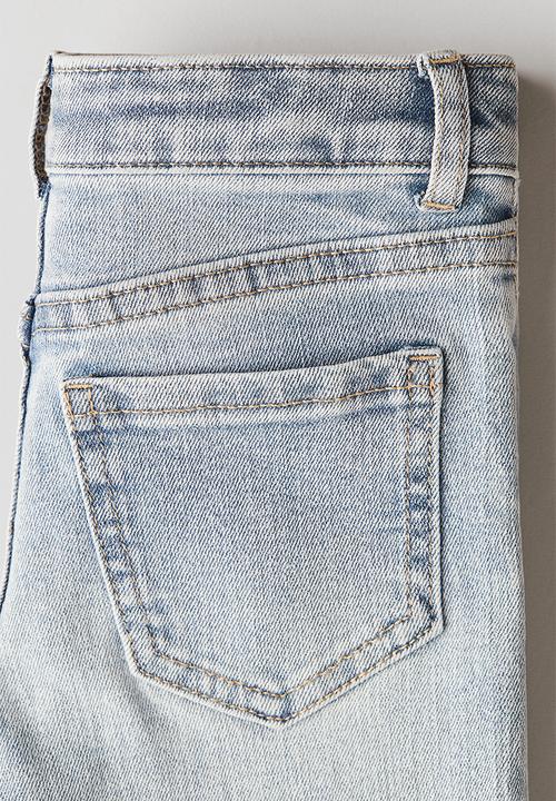 H&M - Studded wide leg jeans - light denim blue