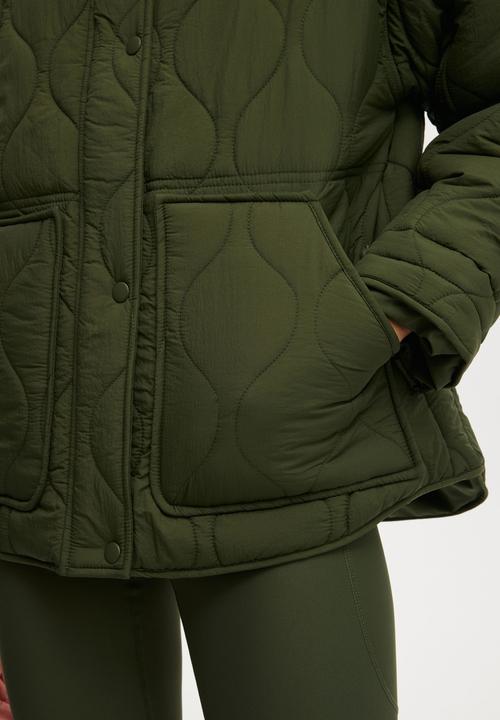 Cotton On - Warm Up Relaxed Lightweight Jacket - Forest Green