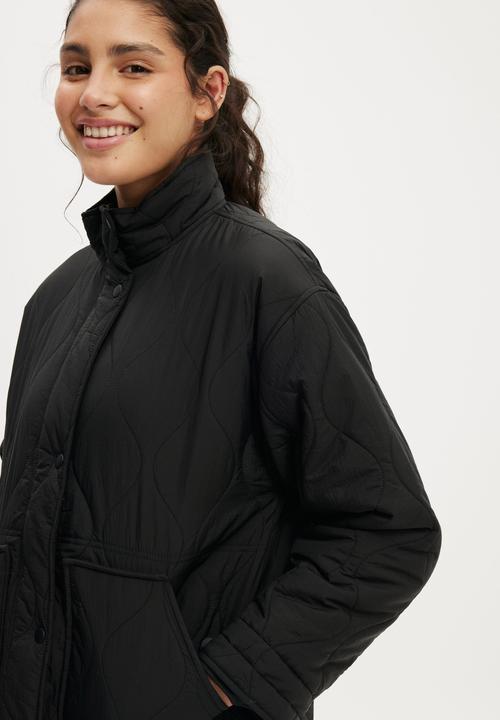 Cotton On - Warm Up Relaxed Lightweight Jacket - Black
