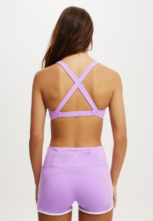 Cotton On - Ultra Soft Plunge Strappy Crop - Cyber Grape