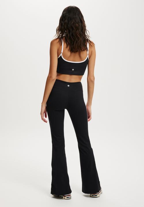 Cotton On - Ultra Soft Contour Split Flare - Black/White