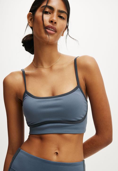 Cotton On - Ultra Soft Contour Crop - Folkstone Grey/Element Blue