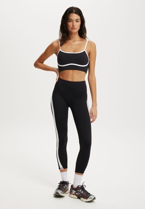 Cotton On - Ultra Soft Contour Crop - Black/White
