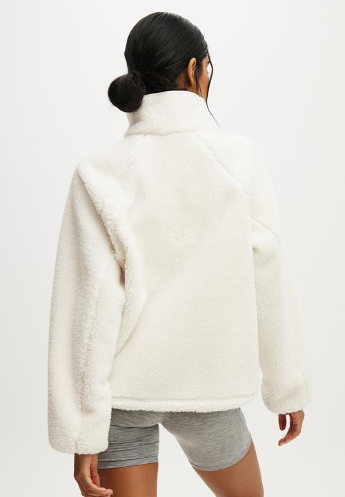Cotton On - Trail Sherpa Zip Thru - Coconut Milk
