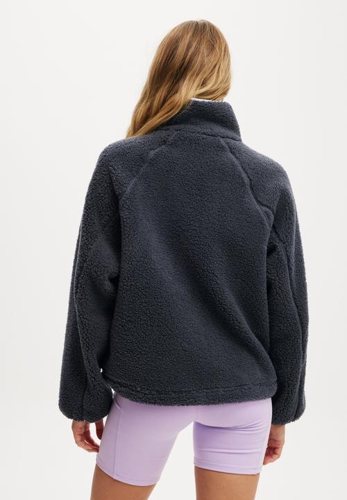 Cotton On - Trail Sherpa Zip Thru - Charcoal