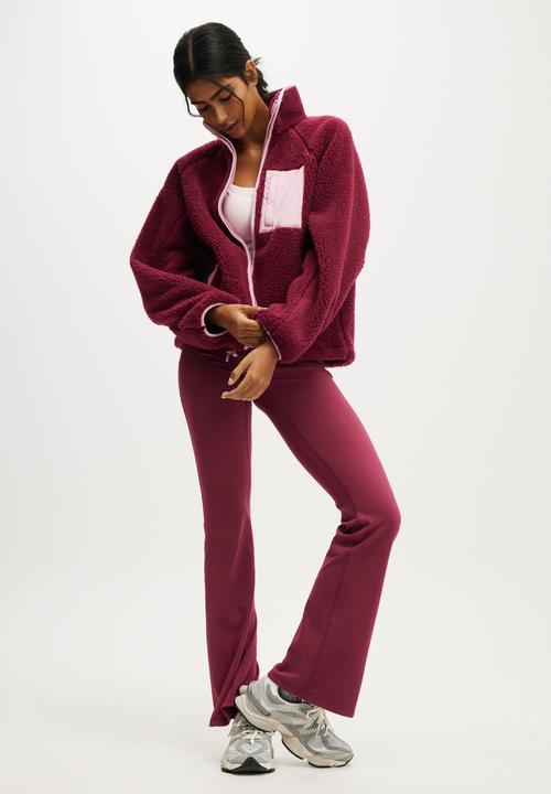 Cotton On - Trail Sherpa Zip Thru - Sangria