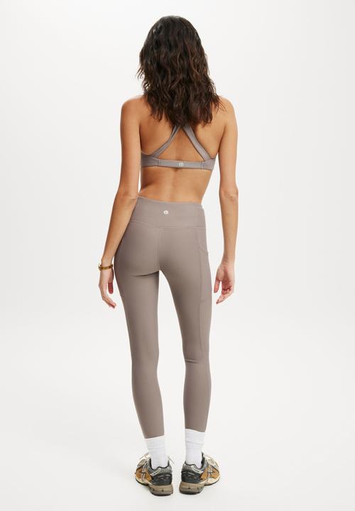 Cotton On - Fleece Lined Outdoor Full Length Tight - Desert Grey