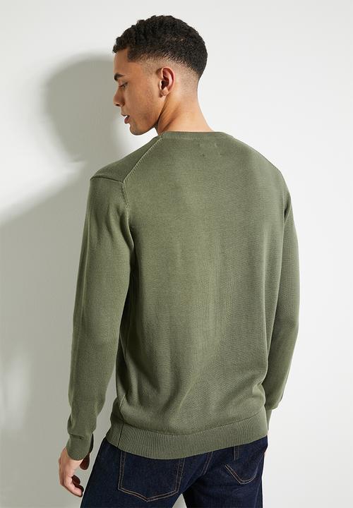 Ben Sherman - Crew Neck knit - Olive Night