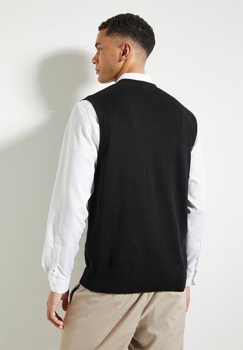 Ben Sherman - Pull Over Knit S/Less - Black