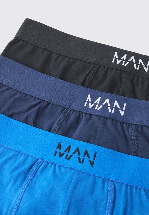 boohooMAN - 3 Pack Man Dash Tonal Mixed Trunk - multi