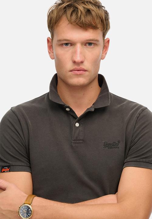 Superdry. - Vint Destroy Polo - Destroy Black