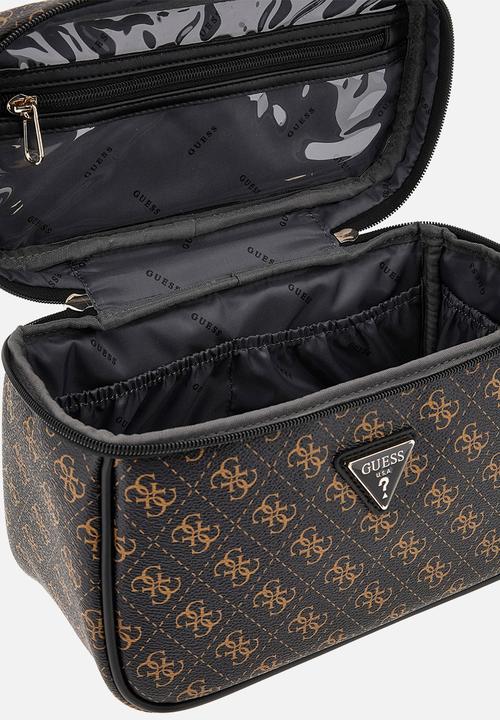 GUESS - Jesco Toiletry Train Case - Brown