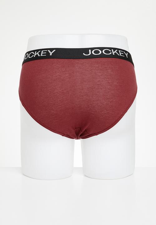 Jockey - Great value skants plain 5 pack - Red/Grey/Black Multi