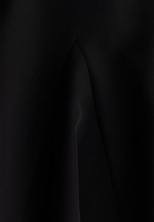 H&M - Flared-skirt twill dress - black