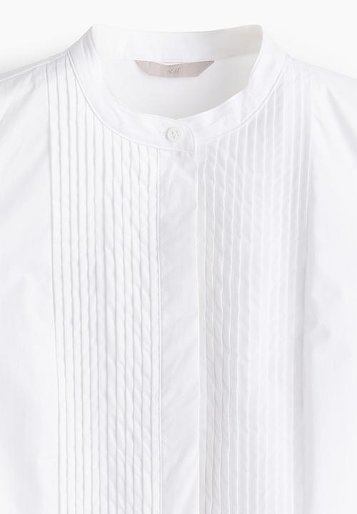 H&M - Poplin tuxedo shirt - white