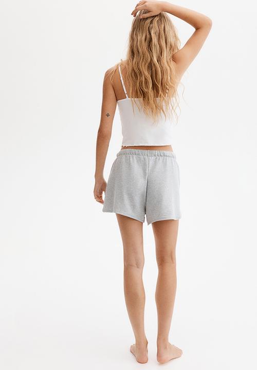H&M - Overlock-detail strappy top - white
