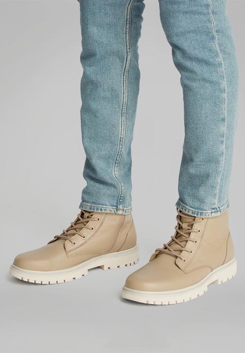 Calvin Klein - Eva Mid Lace-up Boot Tumbled - leather