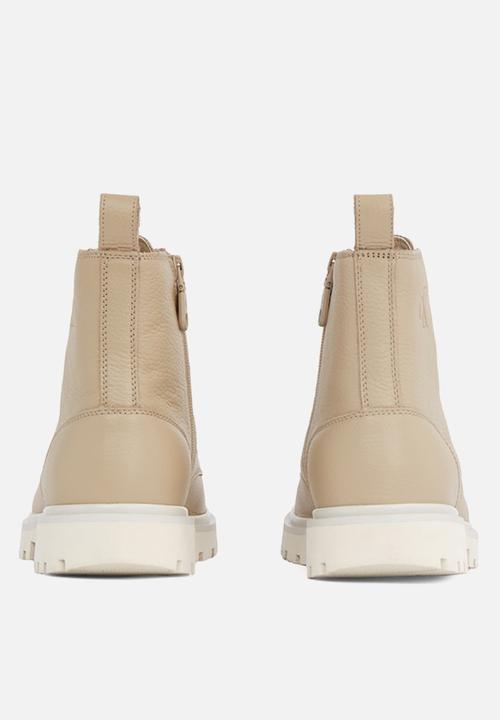 Calvin Klein - Eva Mid Lace-up Boot Tumbled - leather