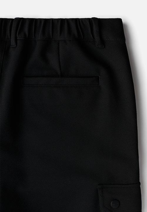 H&M - Slim fit cargo trousers - black