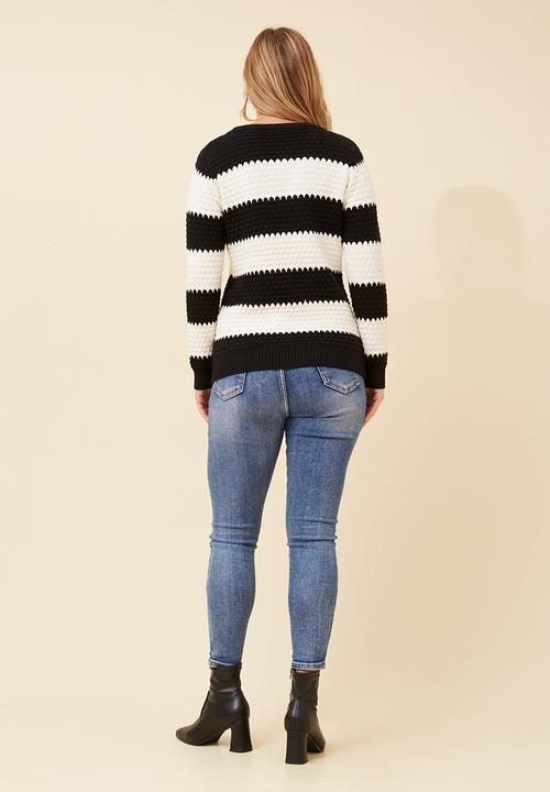 Stella Morgan - Broad Stripe Jersey - Black & White 
