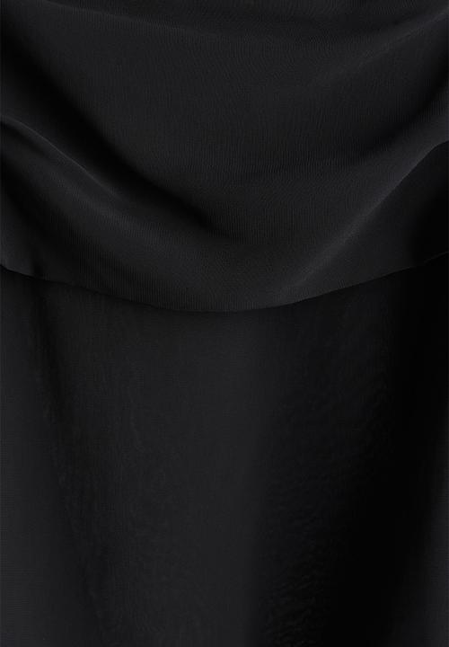 H&M - Off-the-shoulder chiffon top - black