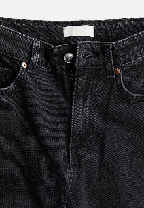 H&M - Wide high jeans - dark denim grey 
