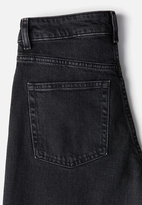 H&M - Wide high jeans - dark denim grey 