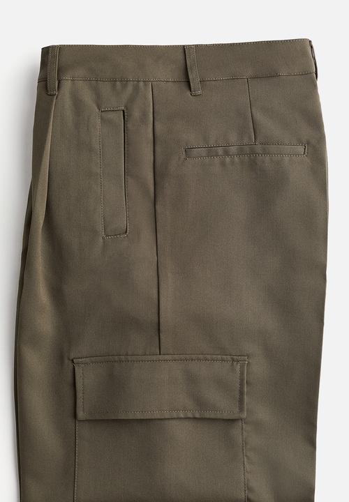 H&M - Wide cargo trousers - khaki green