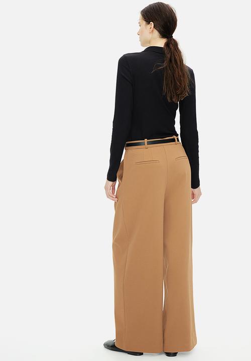 H&M - Wide trousers - dark beige