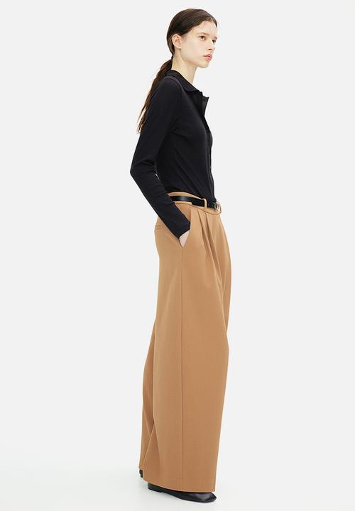 H&M - Wide trousers - dark beige