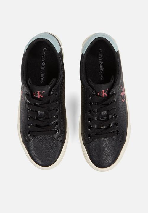 Calvin Klein - Bold Vulc Flatform Low Lth ML - Black/Blue Surf/Creamy White