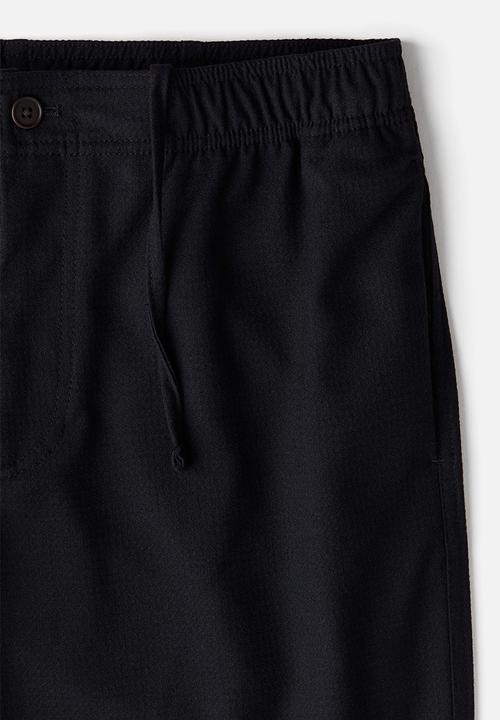 H&M - Relaxed fit twill trousers - navy blue 
