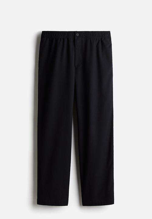 H&M - Relaxed fit twill trousers - navy blue 