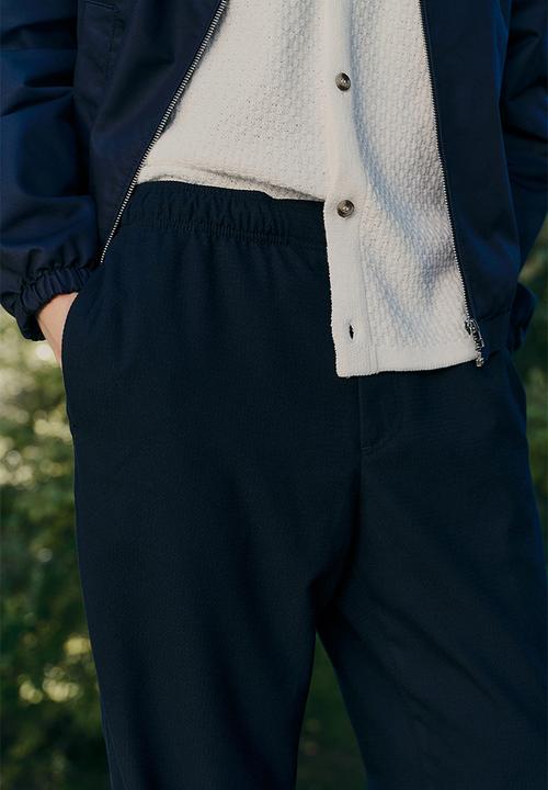 H&M - Relaxed fit twill trousers - navy blue 