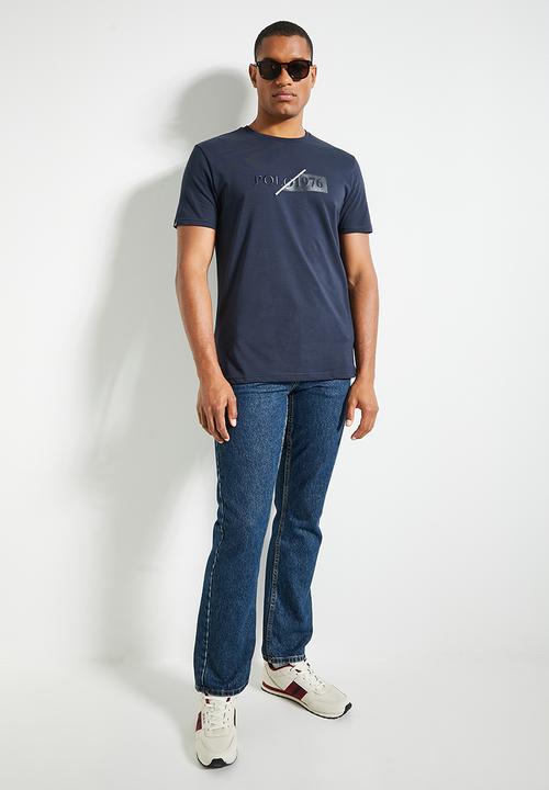 POLO - Mens Split Logo Short Sleeve Tee - Navy