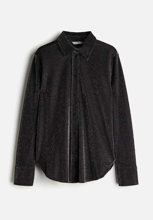 H&M - Glittery shirt - black