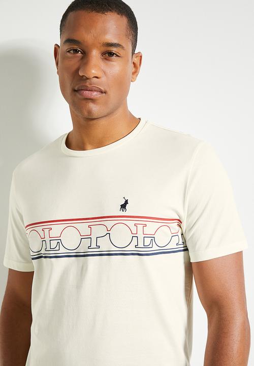 POLO - Mens Logo Printed Short Sleeve Tee - White