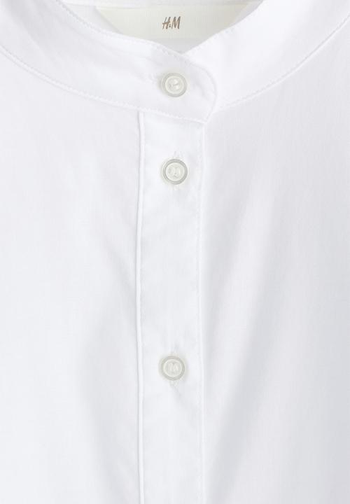 H&M - Batwing-sleeved blouse - white