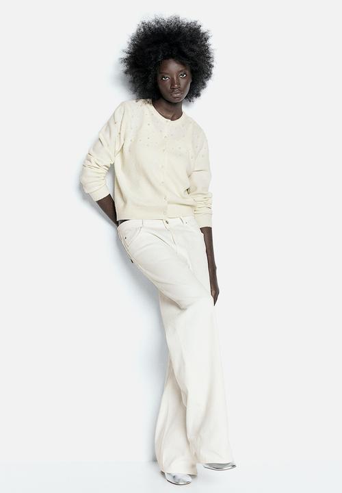 H&M - Embellished cardigan - cream