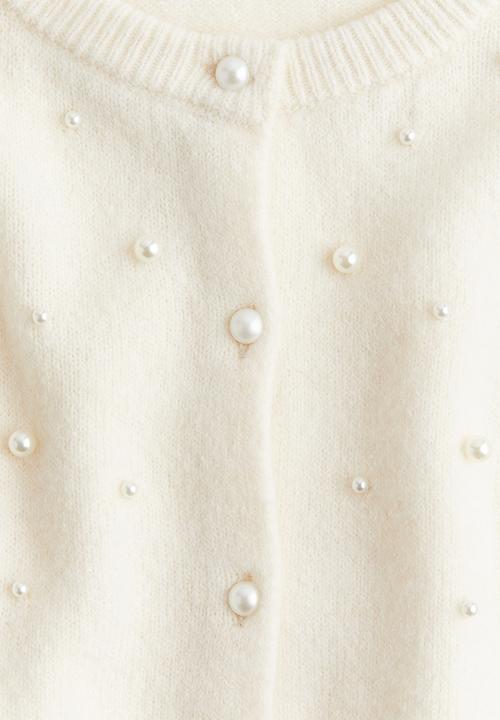 H&M - Embellished cardigan - cream
