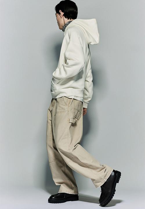 H&M - Oversized fit hoodie - white