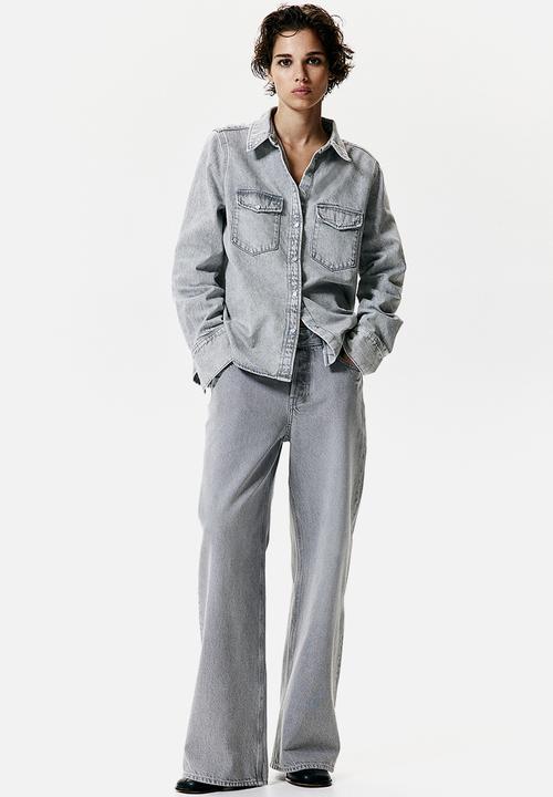 H&M - Wide jeans - light grey