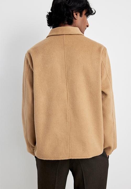 H&M - Regular fit brushed overshirt - dark beige