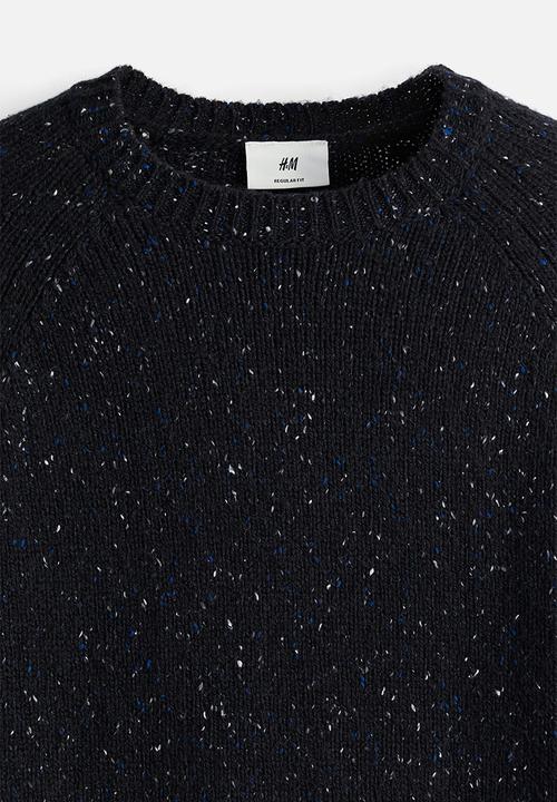 H&M - Regular fit wool-blend jumper - navy blue